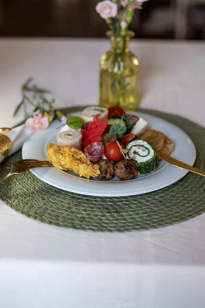 Fine dining setup at Conacul Maria Theresa, Sibiu