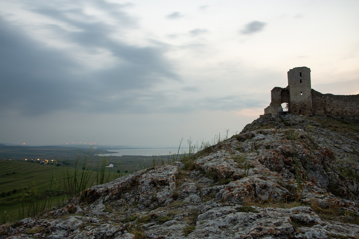 Wedding celebration at a castle ruin,Enisala Fortress, Romania
